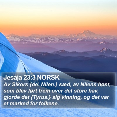 Jesaja 23:3 NORSK Bible Verse Image