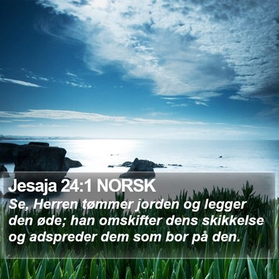 Jesaja 24:1 NORSK Bible Verse Image