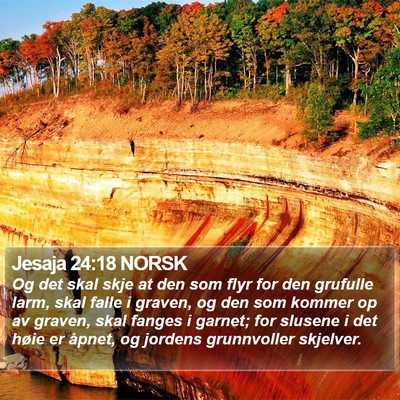 Jesaja 24:18 NORSK Bible Verse Image