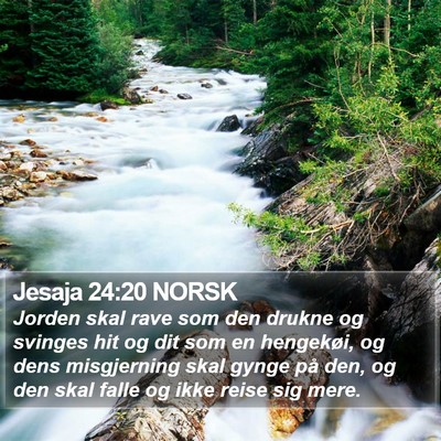 Jesaja 24:20 NORSK Bible Verse Image