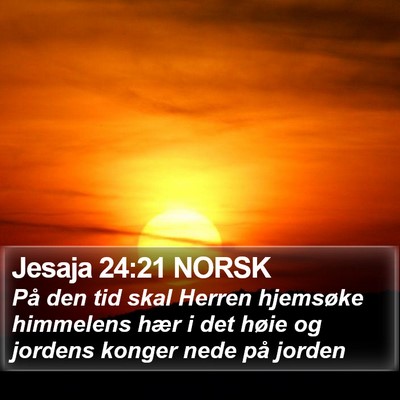 Jesaja 24:21 NORSK Bible Verse Image