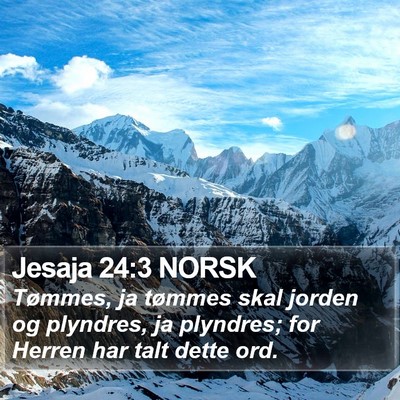 Jesaja 24:3 NORSK Bible Verse Image