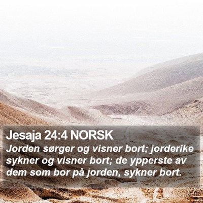 Jesaja 24:4 NORSK Bible Verse Image