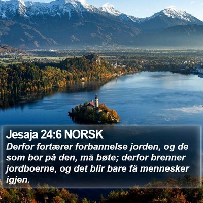 Jesaja 24:6 NORSK Bible Verse Image