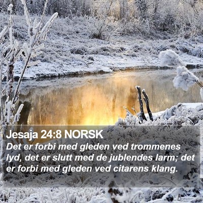 Jesaja 24:8 NORSK Bible Verse Image