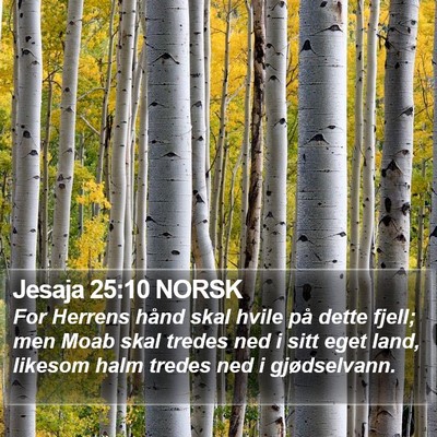 Jesaja 25:10 NORSK Bible Verse Image