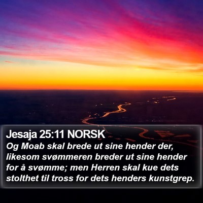 Jesaja 25:11 NORSK Bible Verse Image
