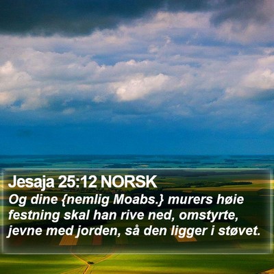 Jesaja 25:12 NORSK Bible Verse Image