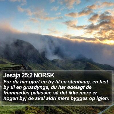 Jesaja 25:2 NORSK Bible Verse Image
