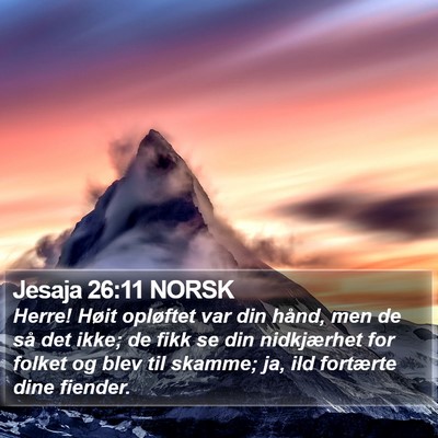 Jesaja 26:11 NORSK Bible Verse Image