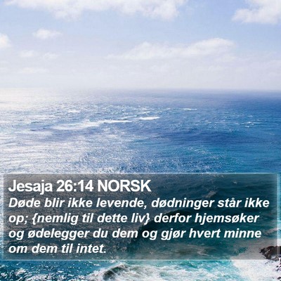 Jesaja 26:14 NORSK Bible Verse Image