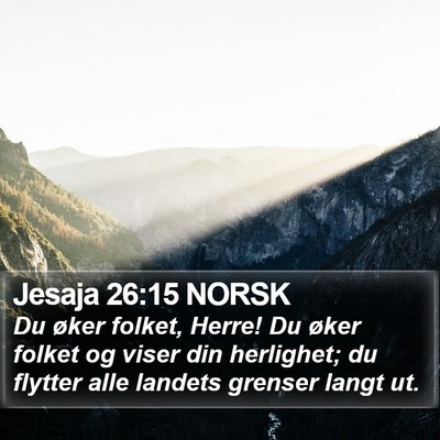 Jesaja 26:15 NORSK Bible Verse Image