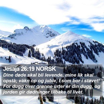Jesaja 26:19 NORSK Bible Verse Image