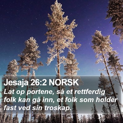 Jesaja 26:2 NORSK Bible Verse Image