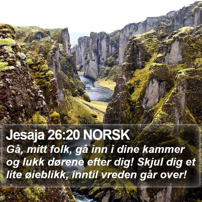 Jesaja 26:20 NORSK Bible Verse Image