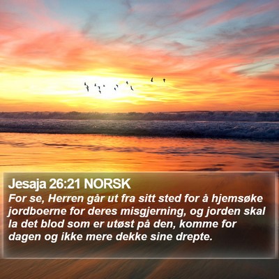 Jesaja 26:21 NORSK Bible Verse Image