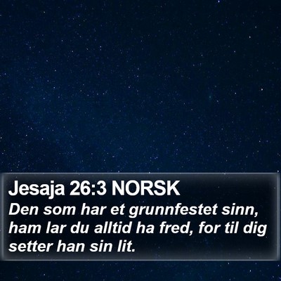 Jesaja 26:3 NORSK Bible Verse Image