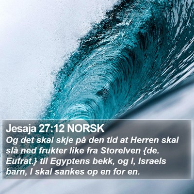 Jesaja 27:12 NORSK Bible Verse Image