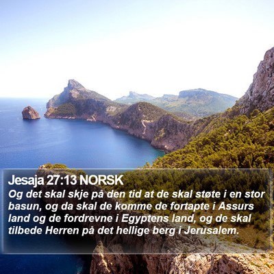 Jesaja 27:13 NORSK Bible Verse Image
