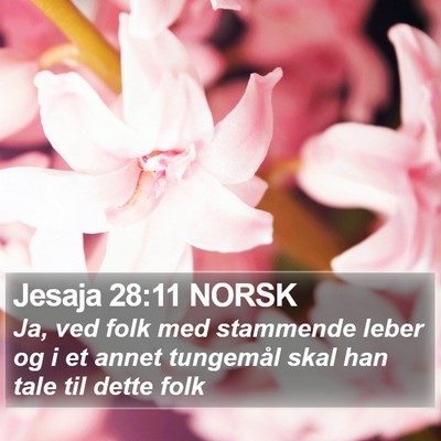 Jesaja 28:11 NORSK Bible Verse Image