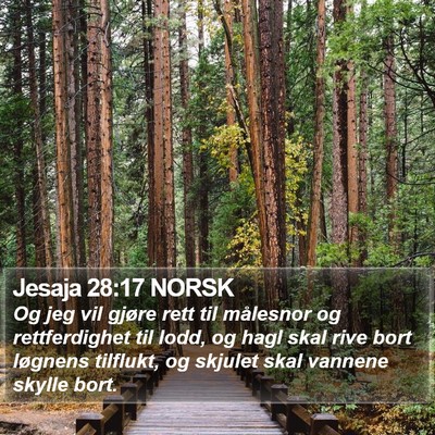 Jesaja 28:17 NORSK Bible Verse Image