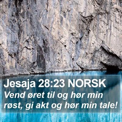 Jesaja 28:23 NORSK Bible Verse Image