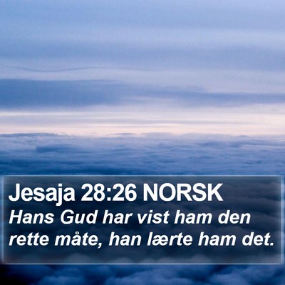 Jesaja 28:26 NORSK Bible Verse Image