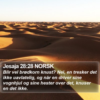 Jesaja 28:28 NORSK Bible Verse Image
