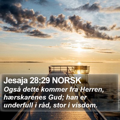 Jesaja 28:29 NORSK Bible Verse Image