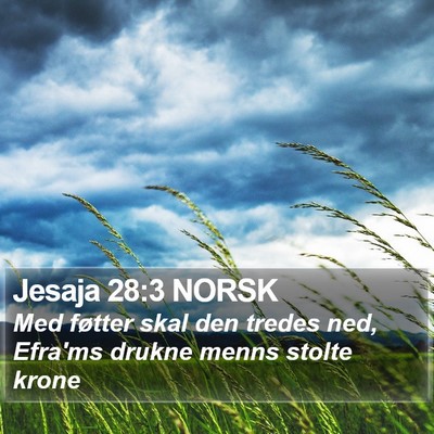 Jesaja 28:3 NORSK Bible Verse Image