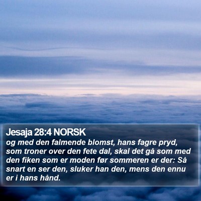 Jesaja 28:4 NORSK Bible Verse Image