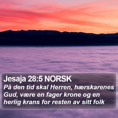 Jesaja 28:5 NORSK Bible Verse Image