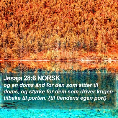 Jesaja 28:6 NORSK Bible Verse Image