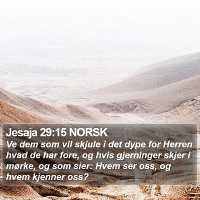 Jesaja 29:15 NORSK Bible Verse Image