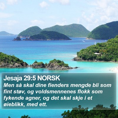 Jesaja 29:5 NORSK Bible Verse Image