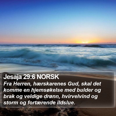 Jesaja 29:6 NORSK Bible Verse Image
