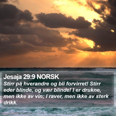 Jesaja 29:9 NORSK Bible Verse Image