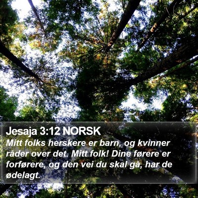 Jesaja 3:12 NORSK Bible Verse Image