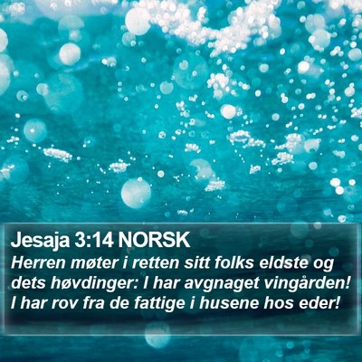 Jesaja 3:14 NORSK Bible Verse Image