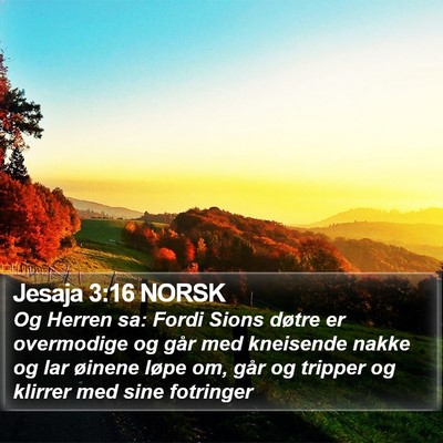 Jesaja 3:16 NORSK Bible Verse Image
