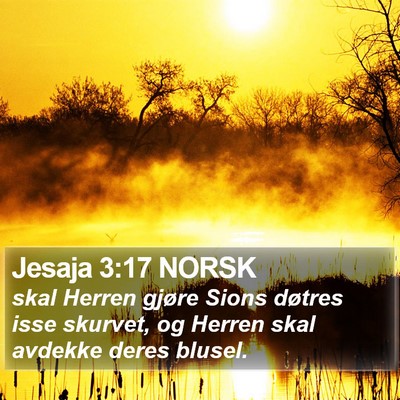 Jesaja 3:17 NORSK Bible Verse Image