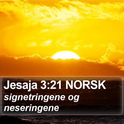 Jesaja 3:21 NORSK Bible Verse Image