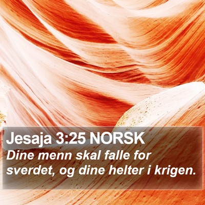 Jesaja 3:25 NORSK Bible Verse Image
