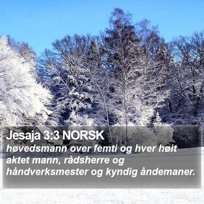 Jesaja 3:3 NORSK Bible Verse Image