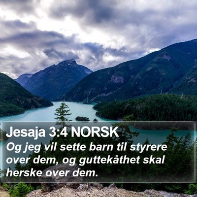 Jesaja 3:4 NORSK Bible Verse Image