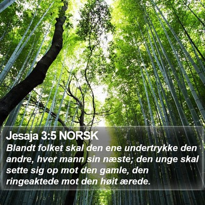 Jesaja 3:5 NORSK Bible Verse Image