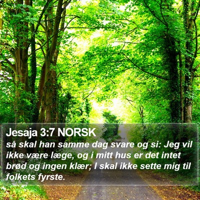Jesaja 3:7 NORSK Bible Verse Image