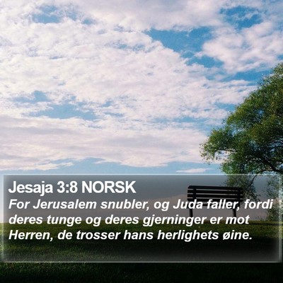 Jesaja 3:8 NORSK Bible Verse Image