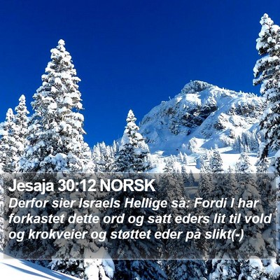 Jesaja 30:12 NORSK Bible Verse Image