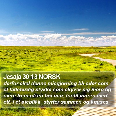 Jesaja 30:13 NORSK Bible Verse Image